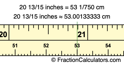 20 13/15 inches to cm