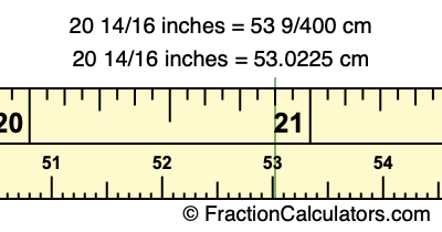 20 14/16 inches to cm
