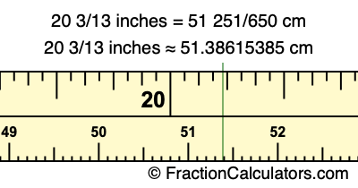 20 3/13 inches to cm