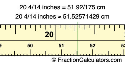 20 4/14 inches to cm