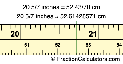 20 5/7 inches to cm
