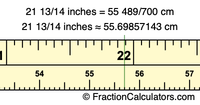 21 13/14 inches to cm