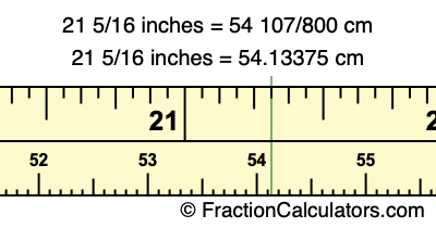 21 5/16 inches to cm