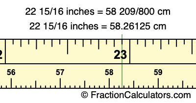 22 15/16 inches to cm