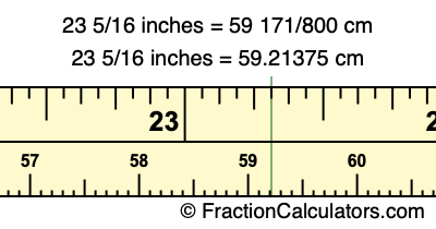23 5/16 inches to cm