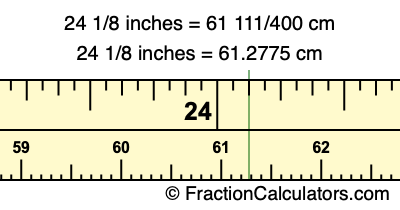 24 1/8 inches to cm