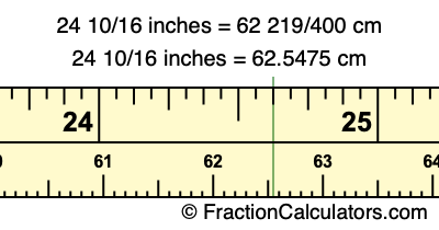 24 10/16 inches to cm