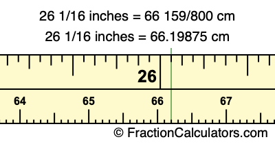 26 1/16 inches to cm