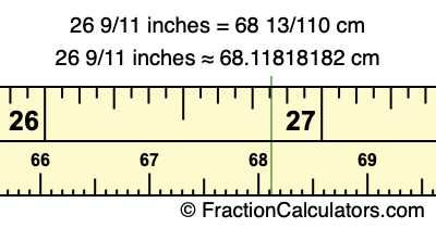 26 7 9 inch to cm