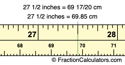 27 1/2 inches to cm