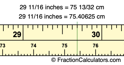 29 11/16 inches to cm