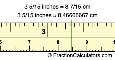 3 5/15 inches to cm