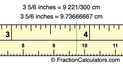 3 5/6 inches to cm