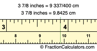3 7/8 inches to cm