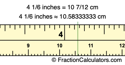4 1/6 inches to cm