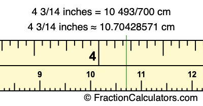 4 3/14 inches to cm