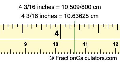 4 3/16 inches to cm
