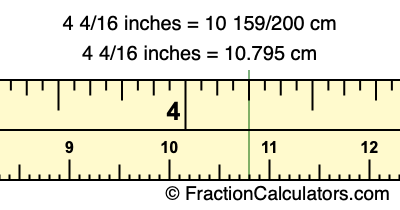 4 4 outlet inches in cm