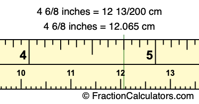 4 6/8 inches to cm