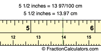 5 1/2 inches to cm