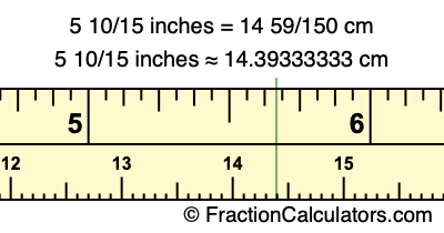5 10/15 inches to cm