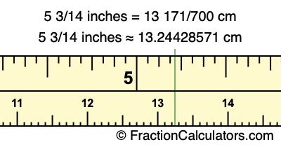 5 3/14 inches to cm