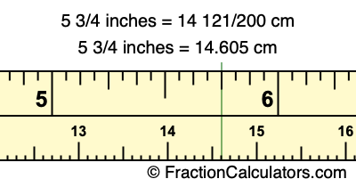 5 and 3 inches in cm sale