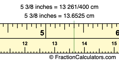 5 3/8 inches to cm