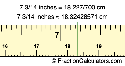 7 3/14 inches to cm