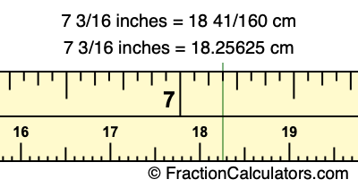 7 3/16 inches to cm