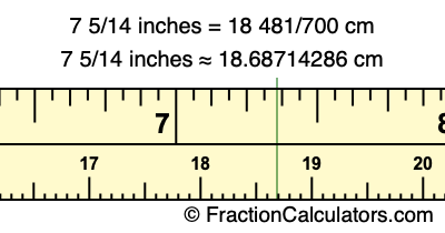 7 5/14 inches to cm