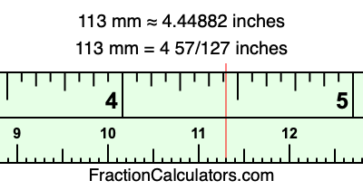 113 mm in inches