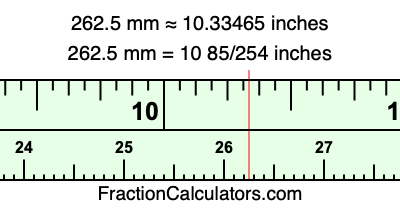 262.5 mm in inches