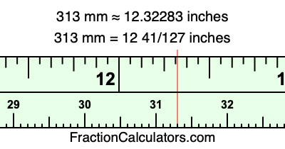 313 mm in inches