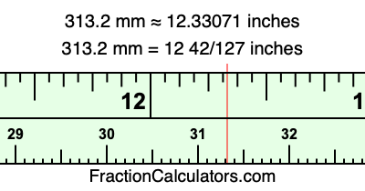 313.2 mm in inches