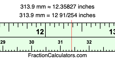 313.9 mm in inches