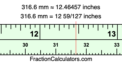 316.6 mm in inches