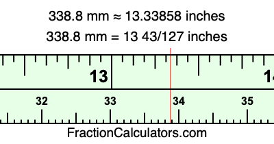 338.8 mm in inches