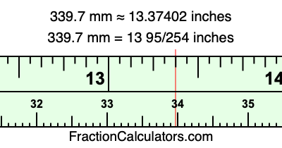339.7 mm in inches
