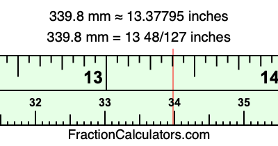 339.8 mm in inches