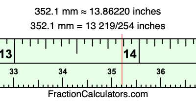 352.1 mm in inches