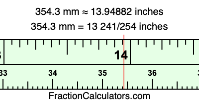 354.3 mm in inches