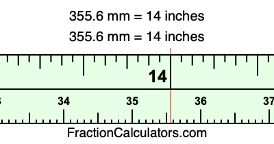 355.6 mm in inches