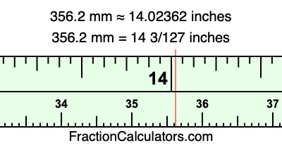 356.2 mm in inches