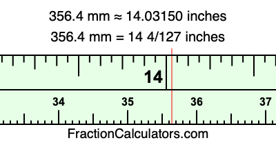 356.4 mm in inches