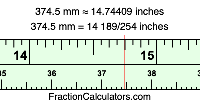 374.5 mm in inches