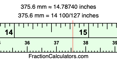 375.6 mm in inches