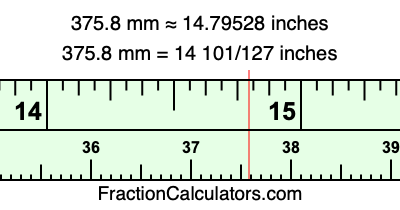 375.8 mm in inches