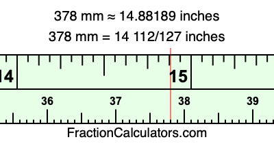 378 mm in inches