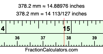 378.2 mm in inches